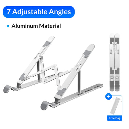 Orico Foldable Aluminum Laptop Stand – 7 Angles, MacBook & Tablets