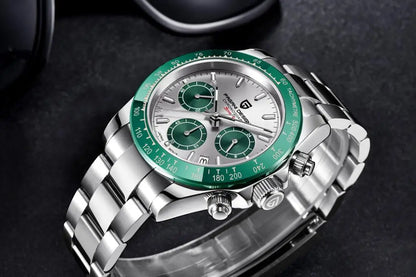 PAGANI DESIGN PD1644 Men's Quartz Chronograph Watch – Sapphire Crystal, 100M Water Resistant