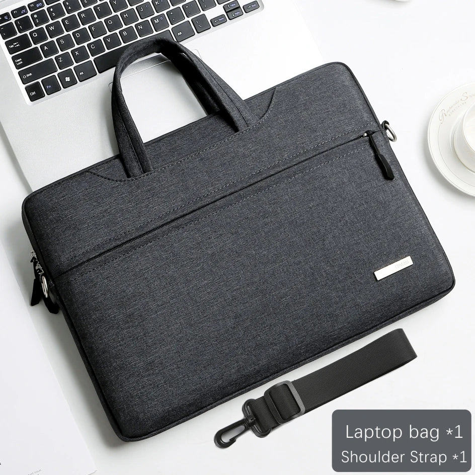 Laptop Shoulder Bag & Sleeve 12–15.6" — Briefcase for MacBook Air/Pro, Lenovo, Dell, Huawei