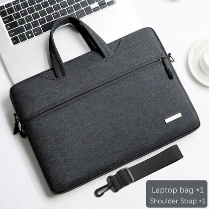 Laptop Shoulder Bag & Sleeve 12–15.6" — Briefcase for MacBook Air/Pro, Lenovo, Dell, Huawei