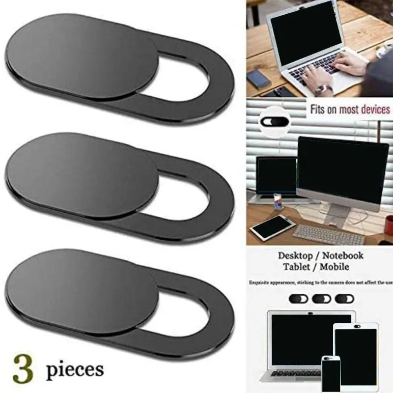 3pcs Webcam Camera Cover Slide — Ultra-Thin Privacy Shutter for PC & Smartphone