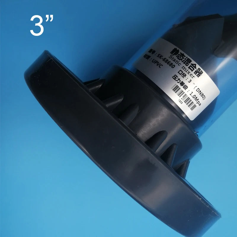 UPVC Inline Ozone Static Mixer DN15–DN100 | Optional PVDF Venturi | Water Treatment