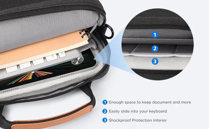 NIDOO Laptop Bag Sleeve – MacBook Air/Pro 13 M1, iPad Pro 12.9, Waterproof Shoulder Briefcase