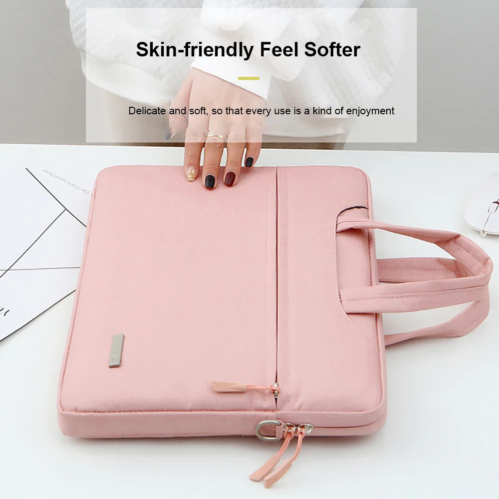 Laptop Shoulder Bag & Sleeve 12–15.6" — Briefcase for MacBook Air/Pro, Lenovo, Dell, Huawei