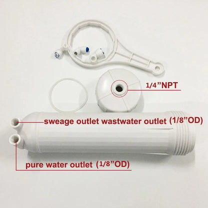 3012 RO Membrane Housing | 400 GPD / 600 GPD | Reverse Osmosis | All Fittings Included