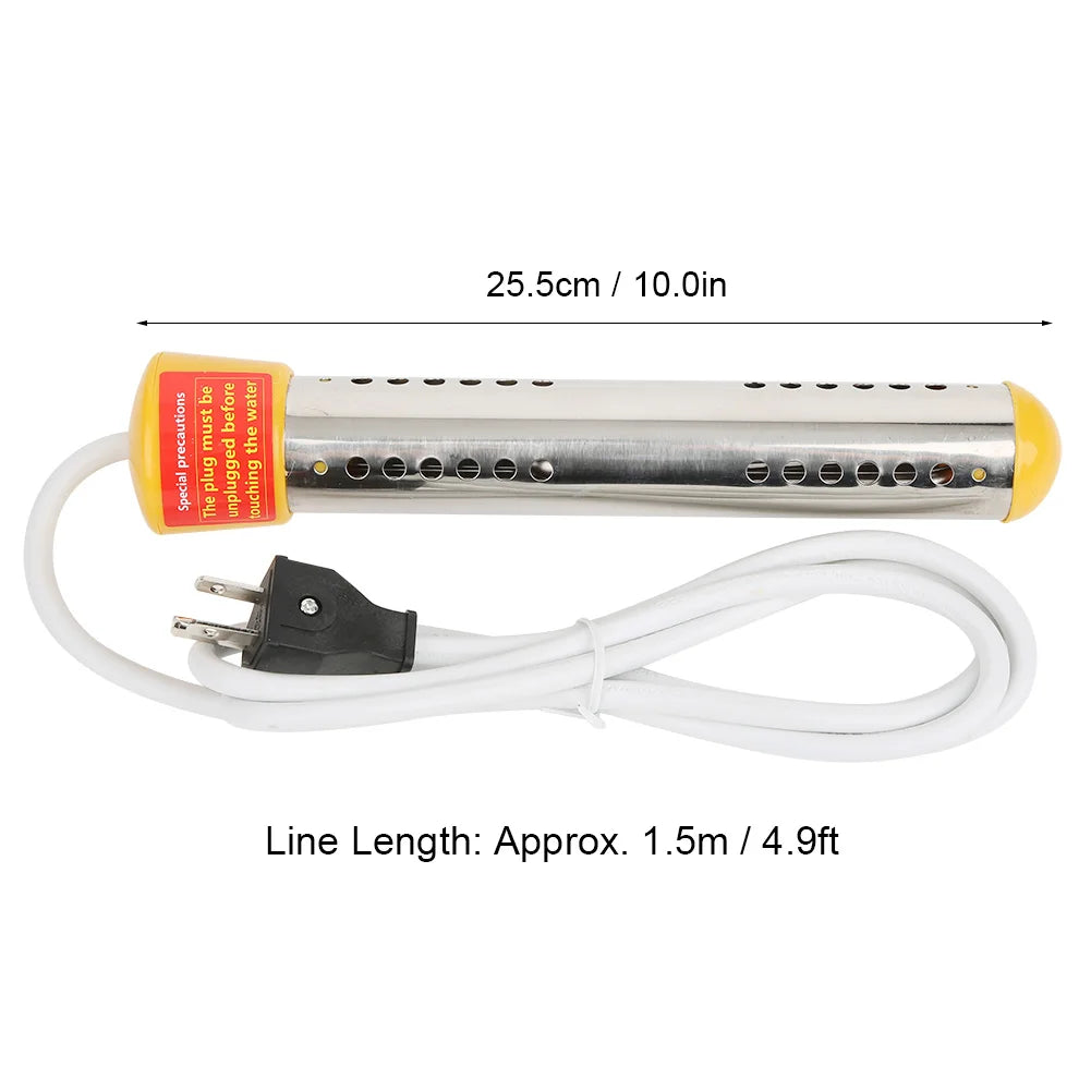 1500W Immersion Electric Water Heater | 1.5m Cable | US Plug | 110V