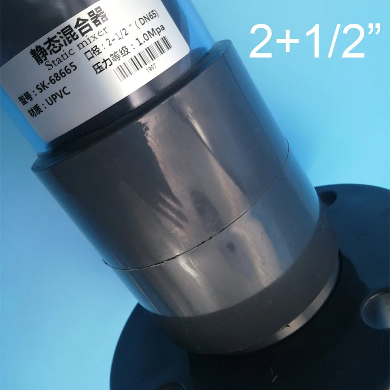 UPVC Inline Ozone Static Mixer DN15–DN100 | Optional PVDF Venturi | Water Treatment