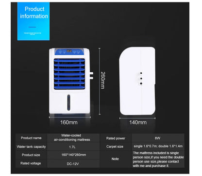 Water Circulation Cooling Bed Pad — Ice Sleeping Mat, Refrigeration Mattress Cooler, EU/US Plug