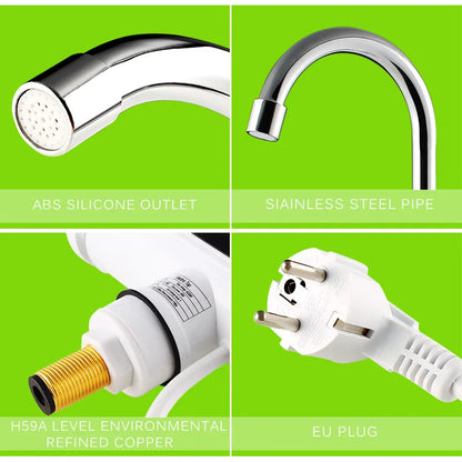ATWFS Instant Hot Water Faucet | Tankless Electric Kitchen Water Heater | 220-240V