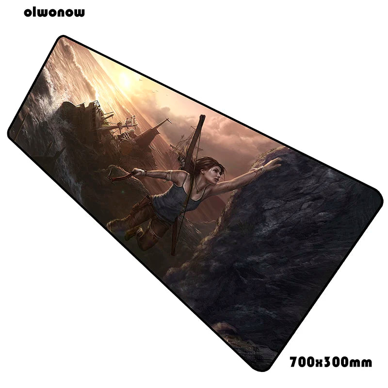Tomb Raider Gaming Mouse Pad — 70x30cm Desk Mat, Multiple Sizes & Thickness