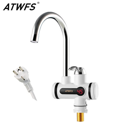 ATWFS Instant Electric Hot Water Faucet – Tankless Kitchen Tap with Digital Display