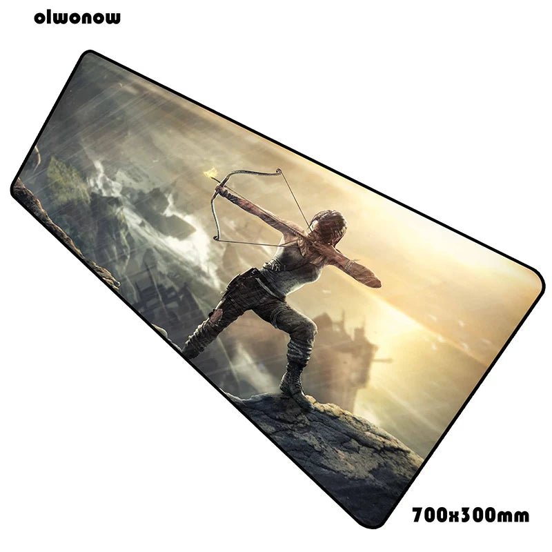Tomb Raider Gaming Mouse Pad — Large Desk Mat, Multiple Sizes & Thickness