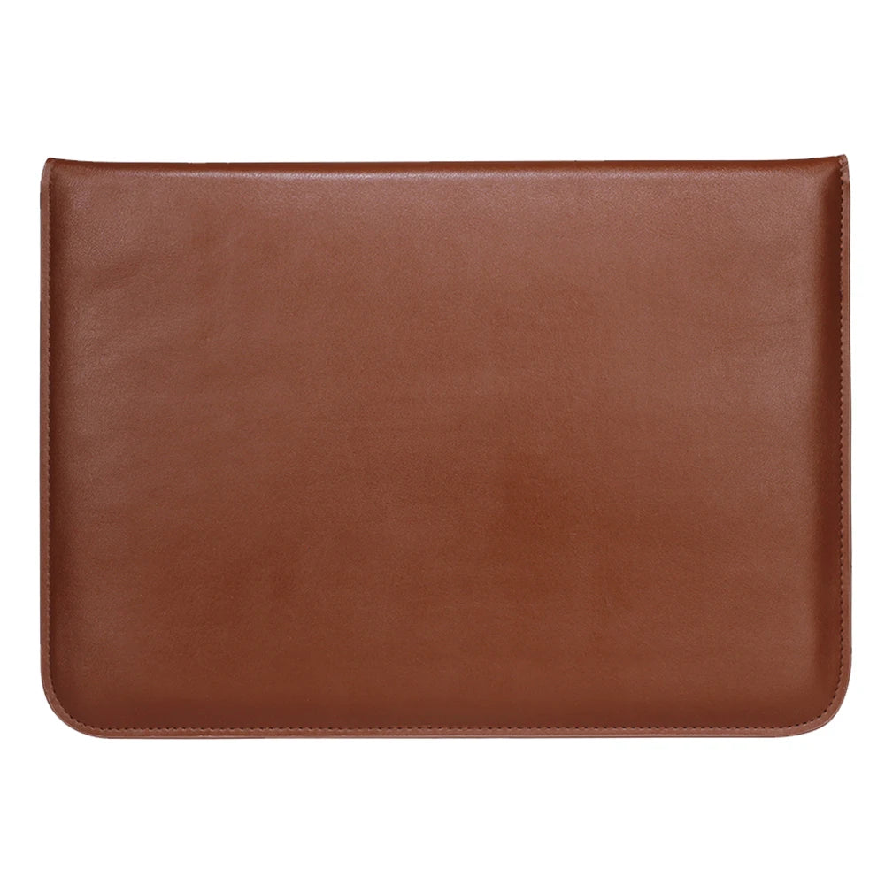 PU Leather Laptop Sleeve Case – 11" to 16.2" | MacBook Air Pro, Notebook Bag | Multiple Colors