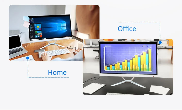 24-inch R.E.D. Shopping all-in-one gaming PC with touch screen, Core i7/i9 processor, sleek black monoblock desktop computer