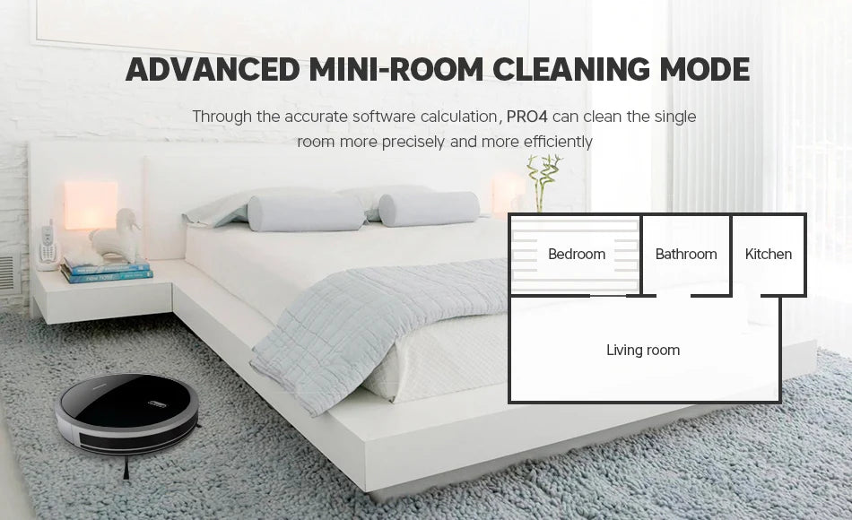 Intelligent Robot Vacuum Cleaner – Large Tank, 5 Modes, 3 Filters, OBS Sensor | Pet Hair & Carpet | Vancostar