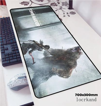 Tomb Raider Gaming Mouse Pad — 70x30cm Desk Mat, Multiple Sizes & Thickness