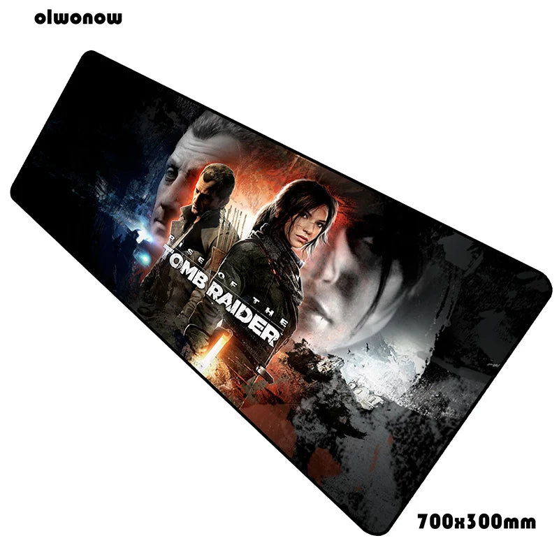 Tomb Raider Gaming Mouse Pad — Large Desk Mat, Multiple Sizes & Thickness