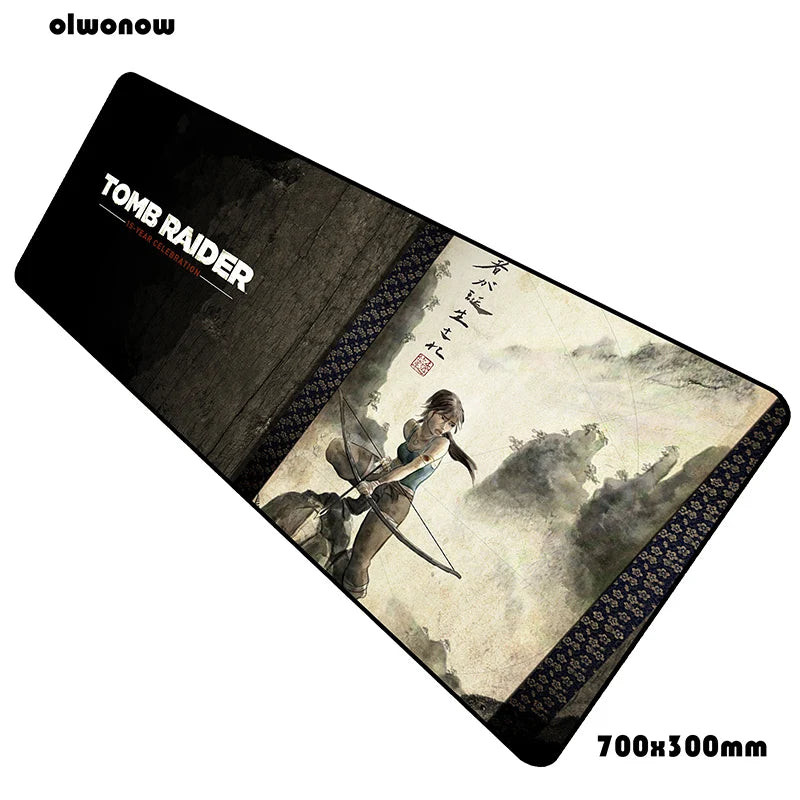 Tomb Raider Gaming Mouse Pad — Large Desk Mat, Multiple Sizes & Thickness