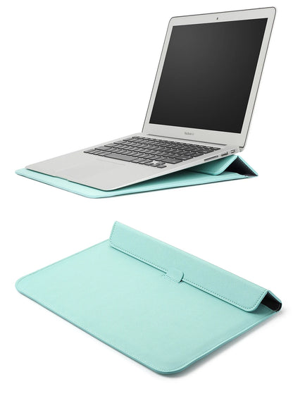 PU Leather Laptop Sleeve Case – 11" to 16.2" | MacBook Air Pro, Notebook Bag | Multiple Colors