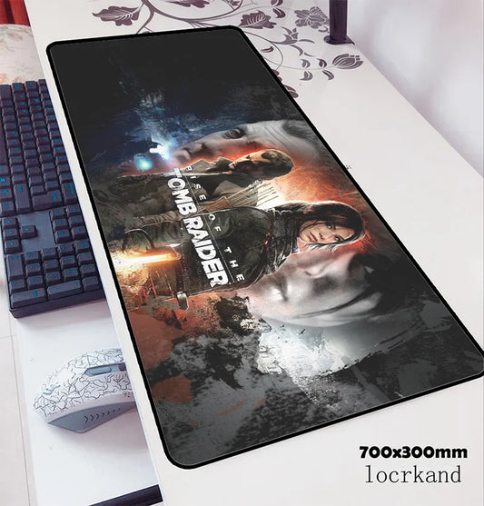Tomb Raider Gaming Mouse Pad — Large Desk Mat, Multiple Sizes & Thickness