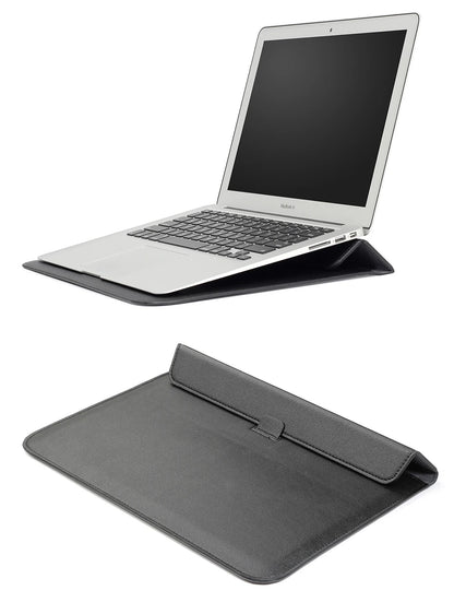 PU Leather Laptop Sleeve Case – 11" to 16.2" | MacBook Air Pro, Notebook Bag | Multiple Colors