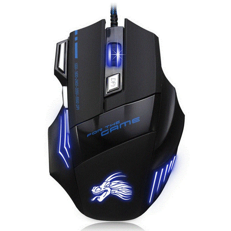 Professional 5500 DPI Gaming Mouse 7 Buttons LED Optical USB Wired Mice for Pro Gamer High Quality