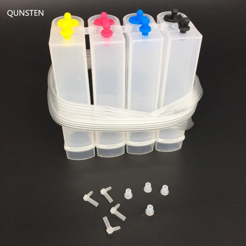 4-color 85ml CISS continuous ink supply system refill kit for Epson, Canon, HP, Brother printers, shown in the image.
