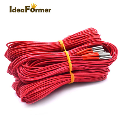 3D Printer Cartridge Heater – 12V/24V 40W, 6x20mm, 1m Cable – MK/Mendel/Reprap Extruder