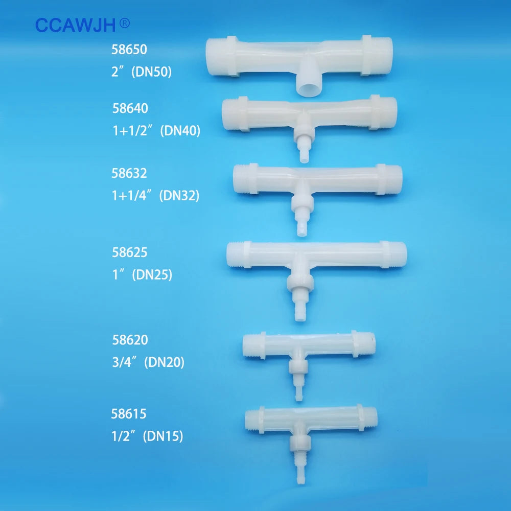 UPVC Inline Ozone Static Mixer DN15–DN100 | Optional PVDF Venturi | Water Treatment
