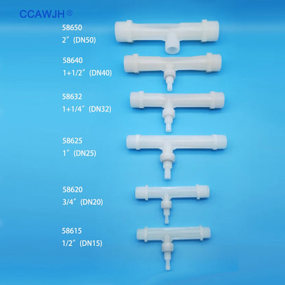 UPVC Inline Ozone Static Mixer DN15–DN100 | Optional PVDF Venturi | Water Treatment