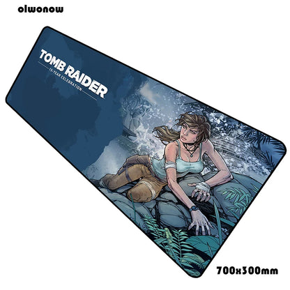 Tomb Raider Gaming Mouse Pad — 70x30cm Desk Mat, Multiple Sizes & Thickness