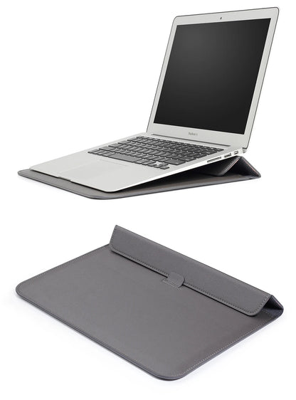 PU Leather Laptop Sleeve Case – 11" to 16.2" | MacBook Air Pro, Notebook Bag | Multiple Colors