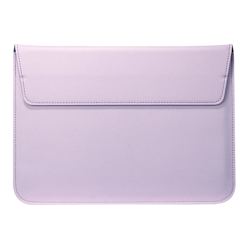 PU Leather Laptop Sleeve Case – 11" to 16.2" | MacBook Air Pro, Notebook Bag | Multiple Colors