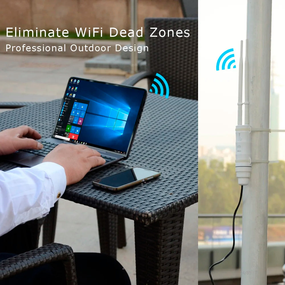 Wavlink AC1200 Outdoor WiFi Router / AP / Repeater | Dual Band 2.4G+5G | PoE | High Gain Antenna