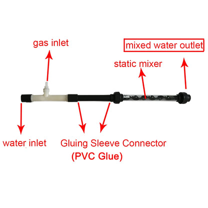 UPVC Inline Ozone Static Mixer DN15–DN100 | Optional PVDF Venturi | Water Treatment