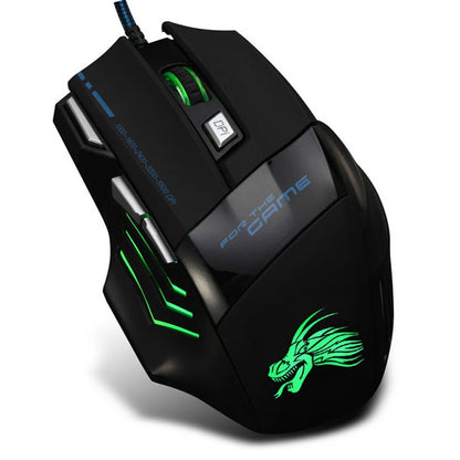 Professional 5500 DPI Gaming Mouse 7 Buttons LED Optical USB Wired Mice for Pro Gamer High Quality