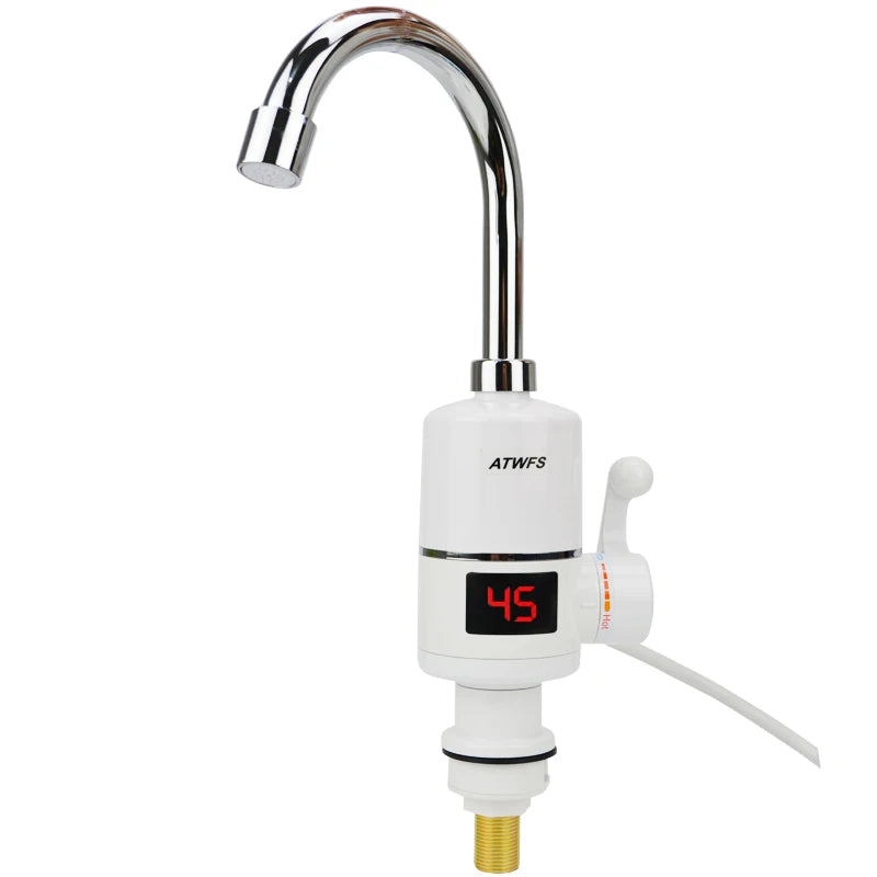 ATWFS Tankless Electric Water Heater 3000W | Instant Hot Water Tap | 220V