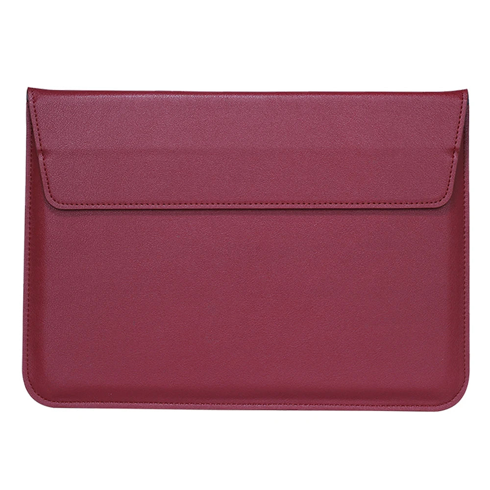 PU Leather Laptop Sleeve Case – 11" to 16.2" | MacBook Air Pro, Notebook Bag | Multiple Colors