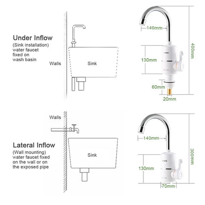 ATWFS 3000W Instant Hot Water Faucet – Tankless Electric Heater Tap
