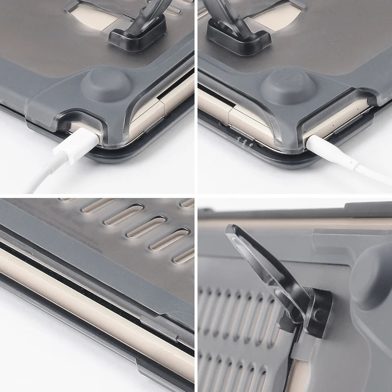 MacBook Hard Shell Case 2025 — MacBook Pro 13/14/16 & Air 11/13/15, M1 to M5, Stand Cover