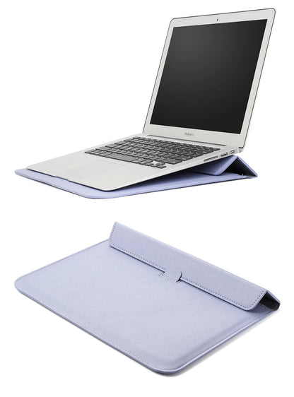 PU Leather Laptop Sleeve Case – 11" to 16.2" | MacBook Air Pro, Notebook Bag | Multiple Colors