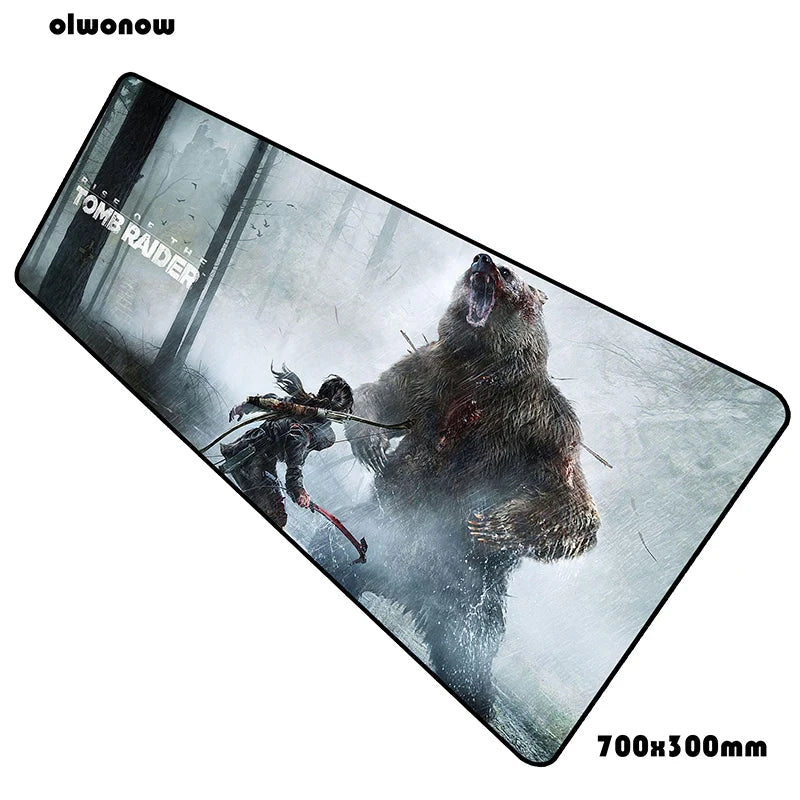 Tomb Raider Gaming Mouse Pad — Large Desk Mat, Multiple Sizes & Thickness