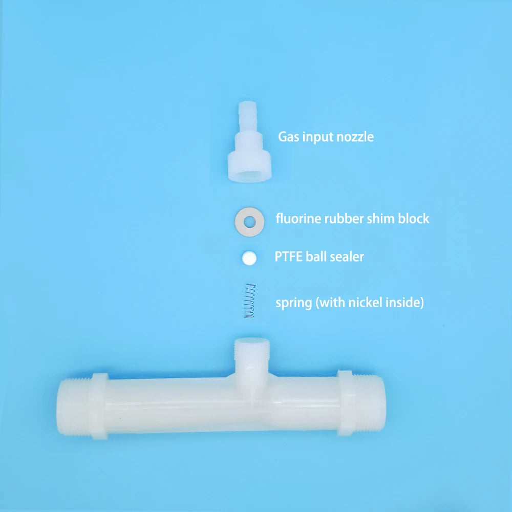 UPVC Inline Ozone Static Mixer DN15–DN100 | Optional PVDF Venturi | Water Treatment