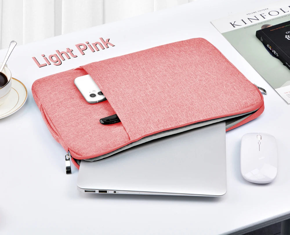 Waterproof Canvas Laptop Sleeve – 11"-15.6", MacBook/Xiaomi/HP, 8 Colors