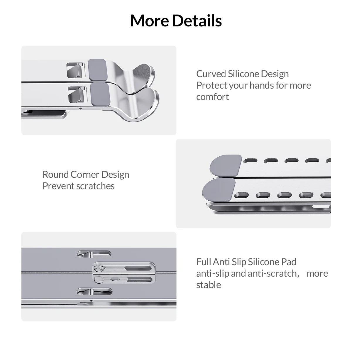 Orico Foldable Aluminum Laptop Stand – 7 Angles, MacBook & Tablets
