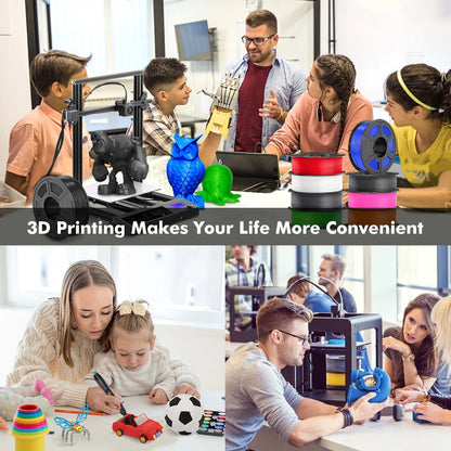JAYO PETG/High Speed Matte PETG 3D Printing Filament 1.75MM Mix-Colors & No bubbles &Non-toxic For 3D Printer & Pen 3Rolls