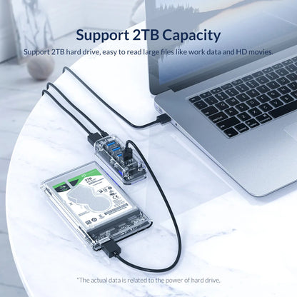ORICO USB 3.0 Hub – 4 & 7 Port Splitter, Ultra-Slim, OTG, 5Gbps | MacBook & PC Compatible