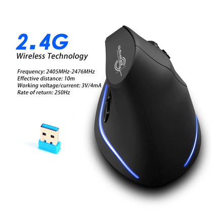 F-35 Wireless Vertical Ergonomic Mouse – 2.4GHz, Rechargeable