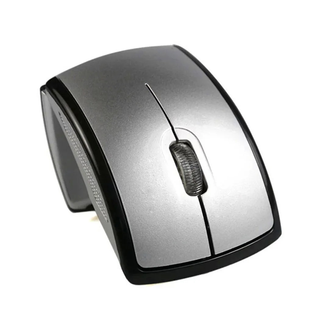 Wireless folding mouse by R.E.D. Shopping, compact and portable, showing its foldable design for PC, laptop, and office use.