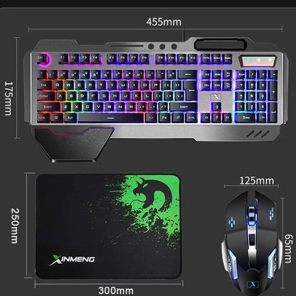 MAMBASNAKE K680 Wireless Keyboard & Mouse Set – 3800mAh, Rainbow Backlit, for PC, PS4, PS5, Xbox